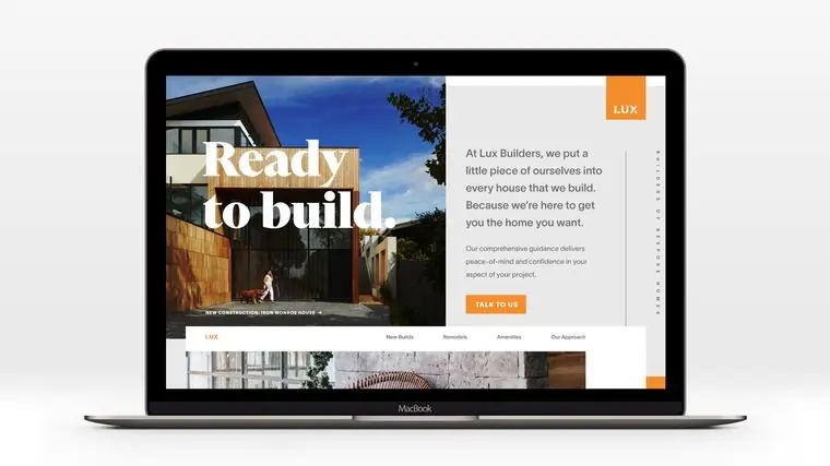 Lux Builders brand work by Studio Parkside