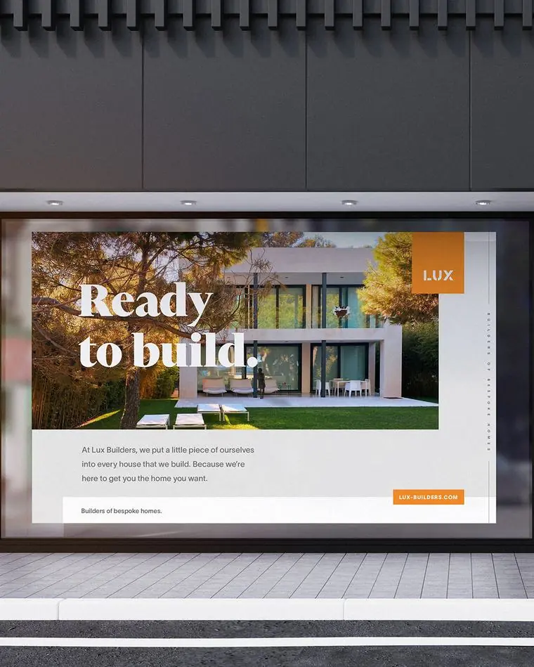 Lux Builders brand work by Studio Parkside