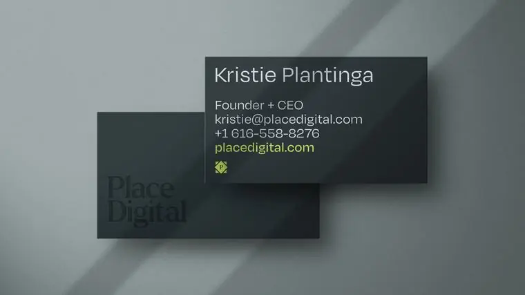 Place Digital brand work by Studio Parkside