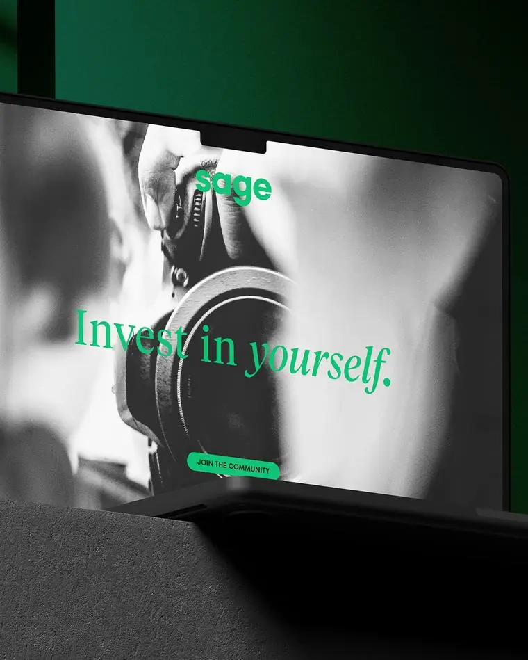 Sage brand work by Studio Parkside