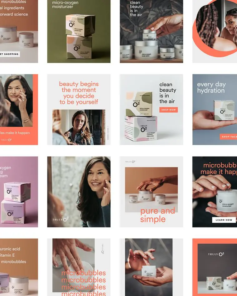 Truly O2 brand work by Studio Parkside